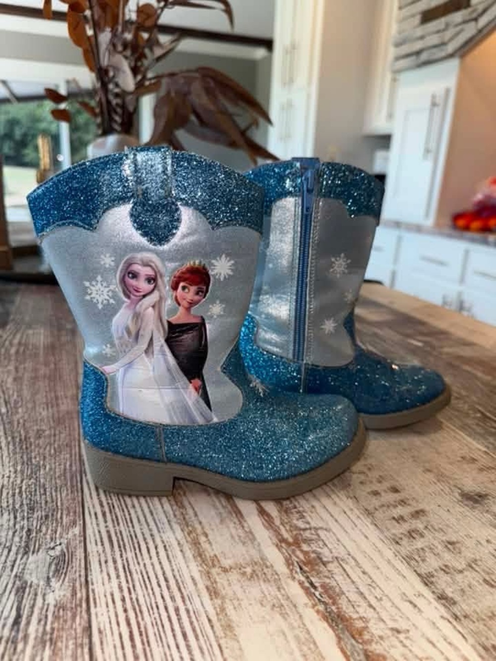Kids Disney Frozen Glitter Boots